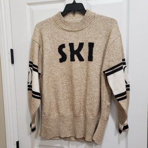Lou & Grey Ski Sweater Cotton Blend EUC Women XL Aspen Telluride Sold Out Winter
